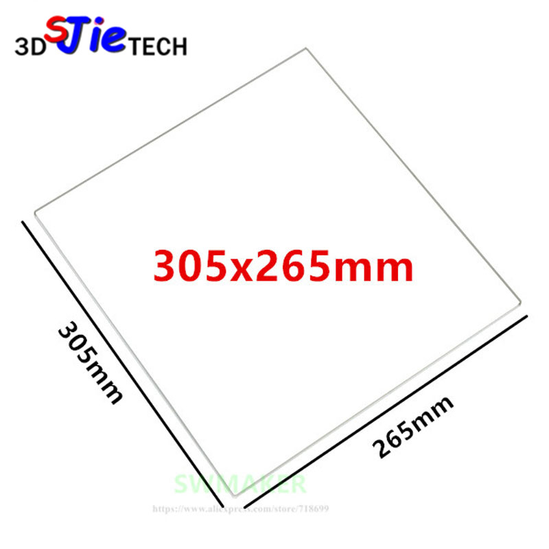 3D Printing Glass - 1 cái 305x265x3 mét 305x265x4 mét