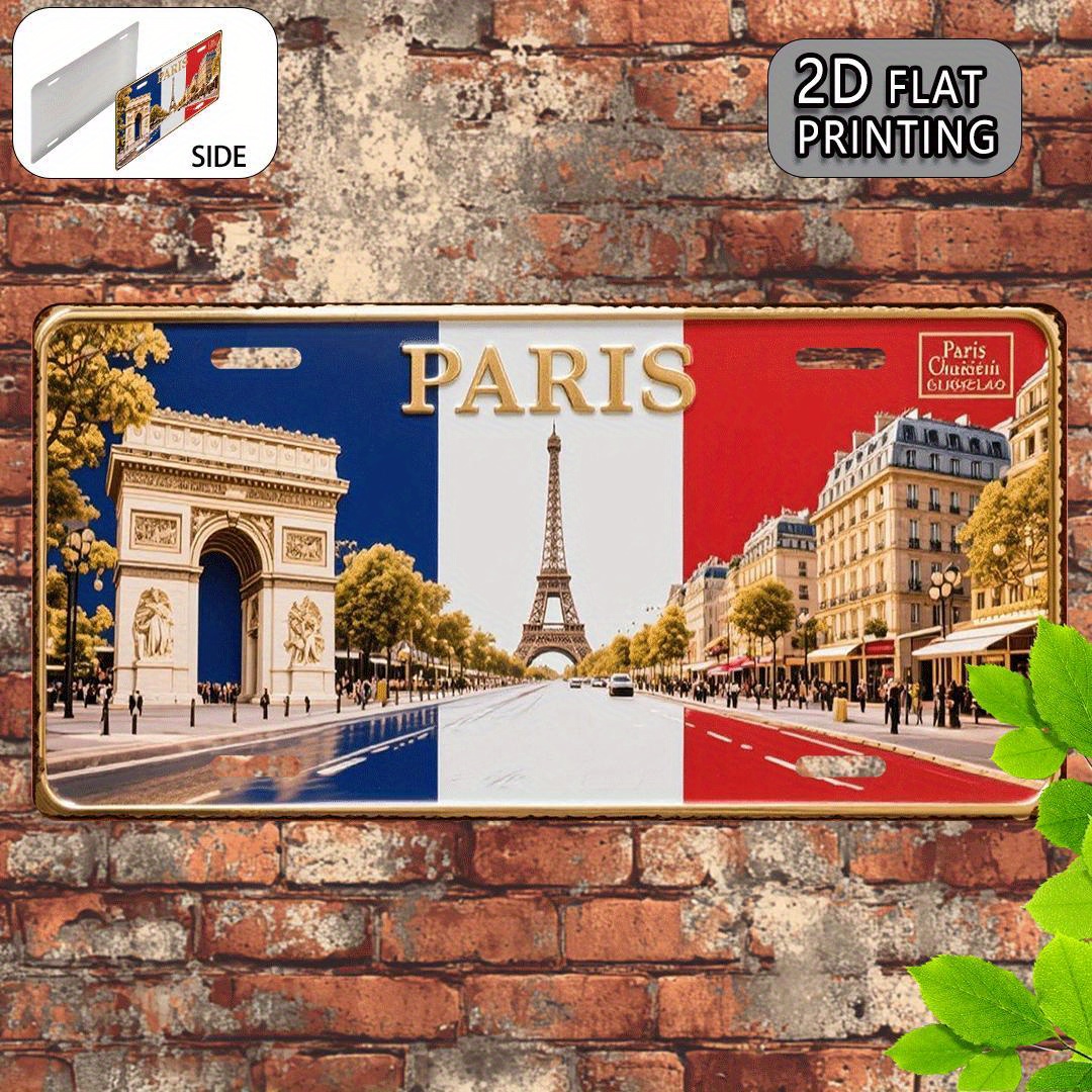 Build Plate - Printed item, Paris vintage metal aluminum