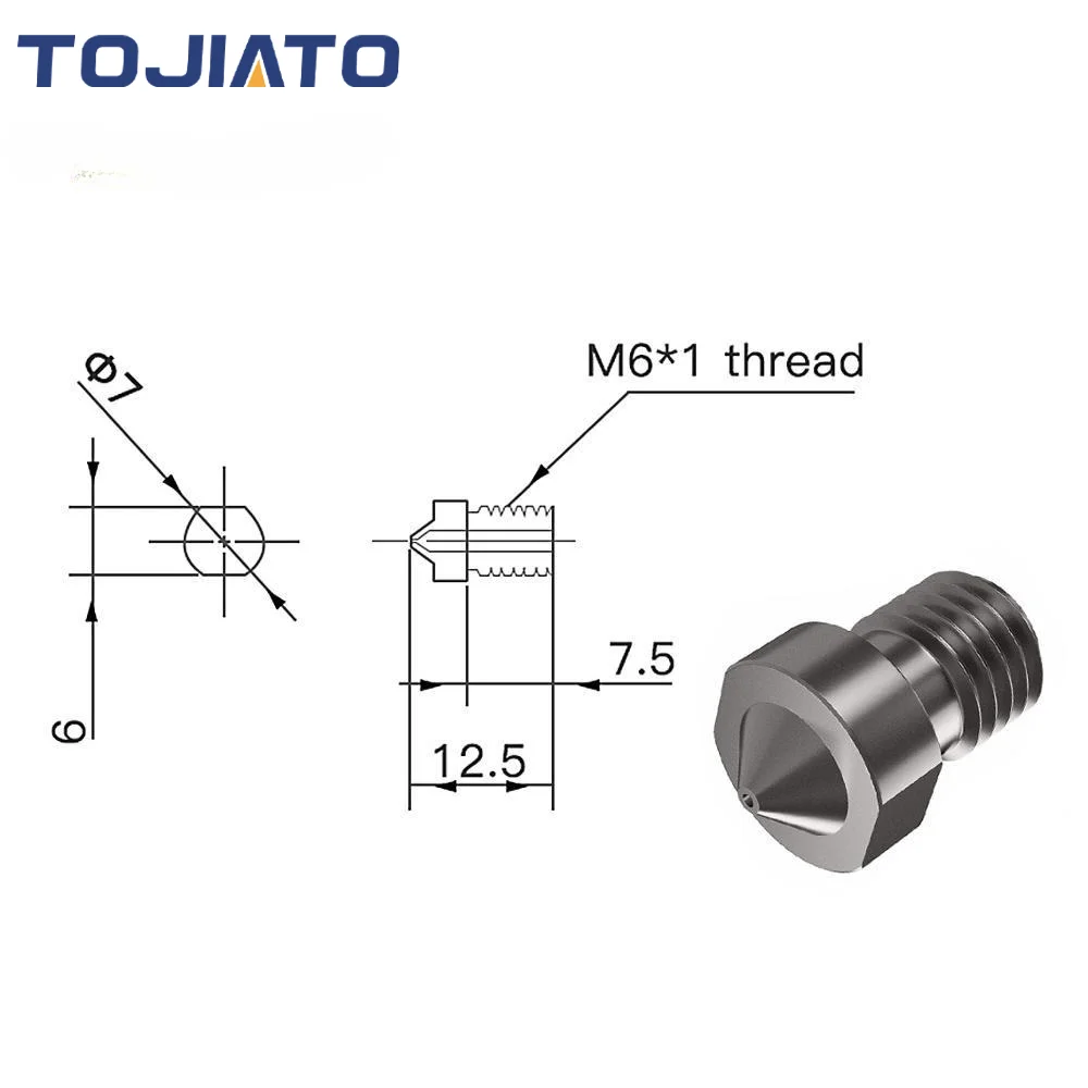 2pcs E3D V6 Hardened Steel Noz - đánh giá và giá 3D Printing Xyz