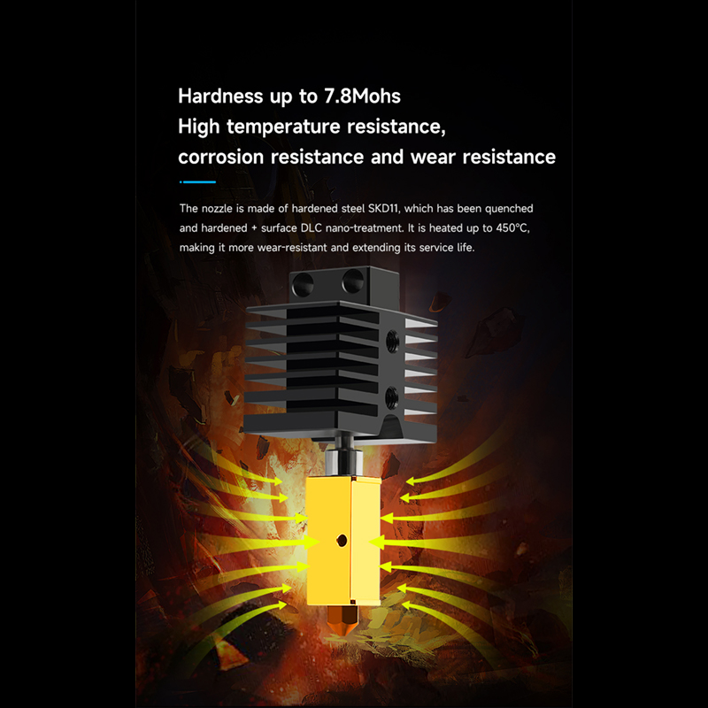 Hotend For Qidi X plus 3 / X m - đánh giá và giá Nozzle 0.4Mm Hardened