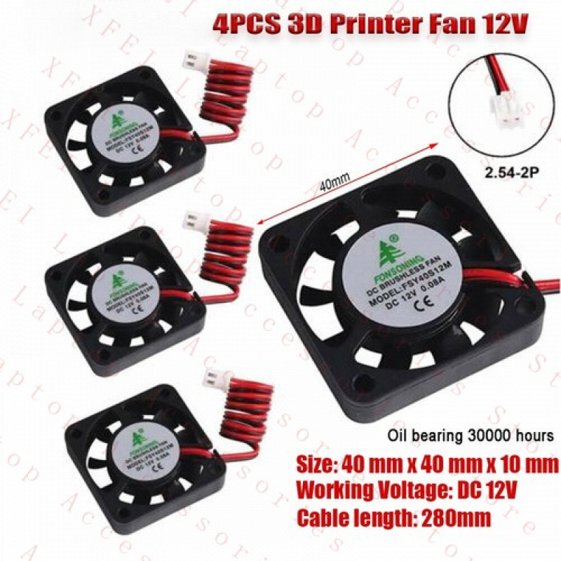 F 4X 12V Laptop 3D Printer DVR - đánh giá và giá Cooling Fan 40Mm 3D