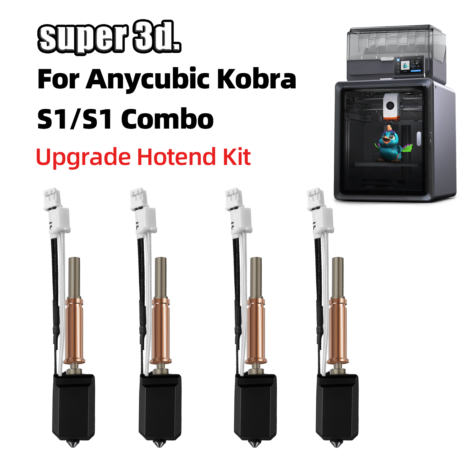 For Anycubic Kobra S1 Hotend K - đánh giá và giá Nozzle 0.4Mm Hardened