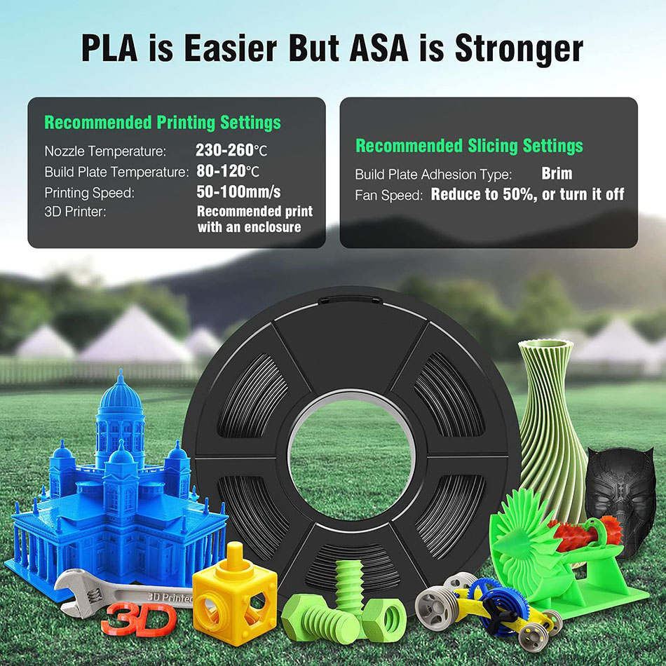 JAYO 3D Filament ASA 1.75mm 5R - đánh giá và giá Asa Filament Outdoor