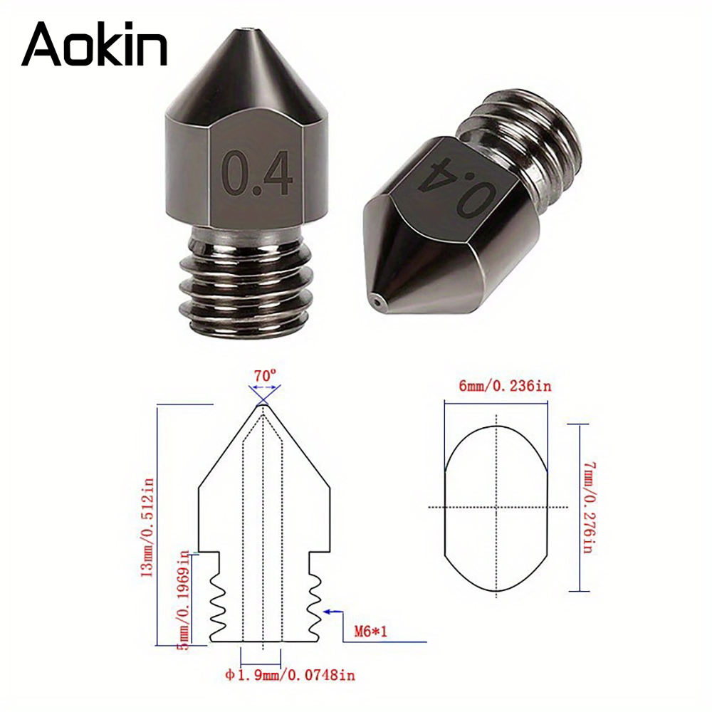 1/5/10PCS MK8 Nozzle Upgrade H - đánh giá và giá Nozzle 0.4Mm Hardened