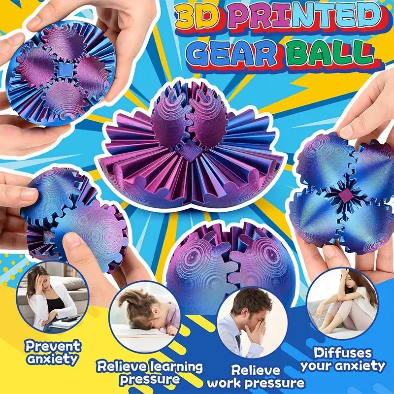 3D Printed Gear Ball Spin Ball - đánh giá và giá 3D Printing Gears