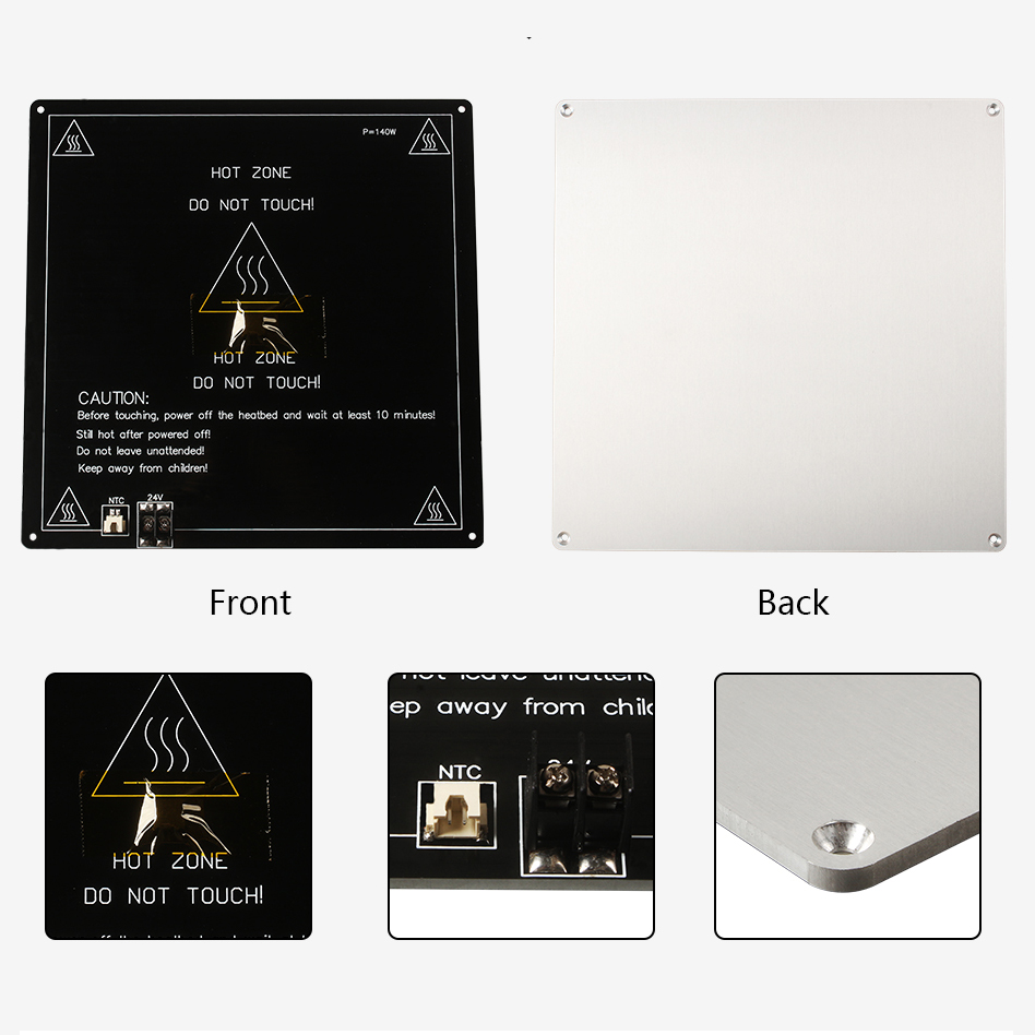 3D Printer Parts Black Aluminu - đánh giá và giá 3D Printing Glass
