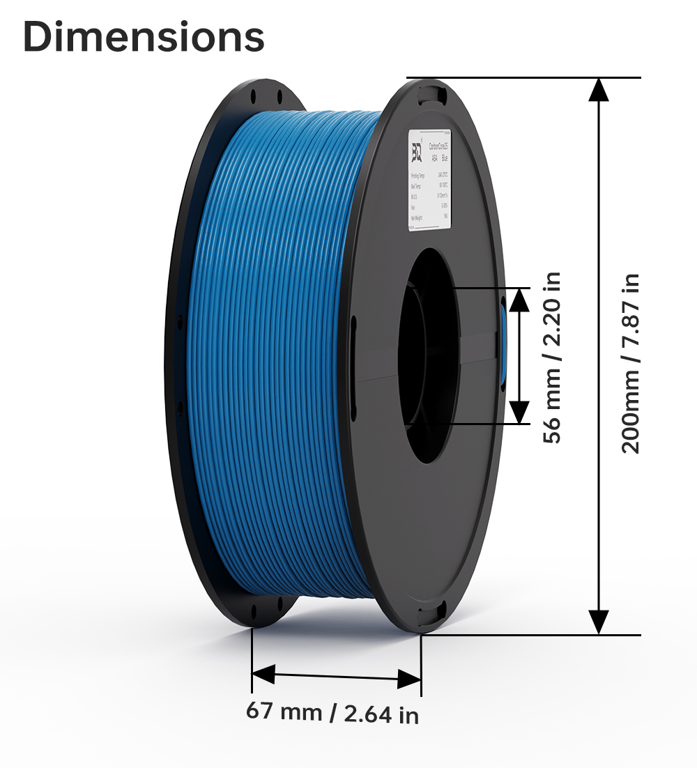 BIQU ASA-CarbonCore25 1.75mm 1 - đánh giá và giá Asa Filament Outdoor