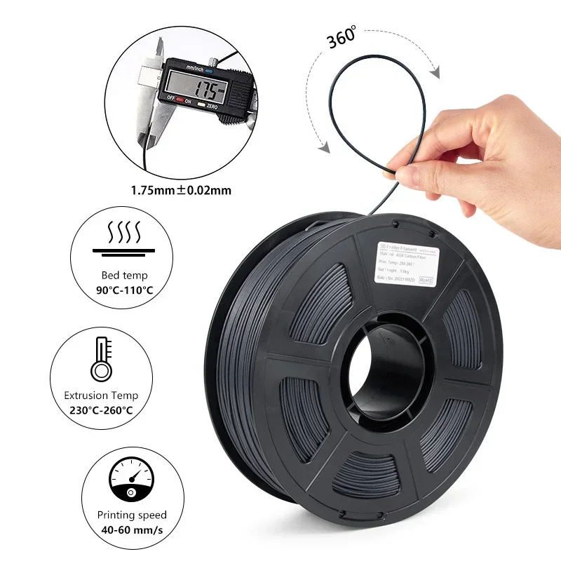 Carbon Fiber ASA Filament 1.75 - đánh giá và giá Asa Filament Outdoor